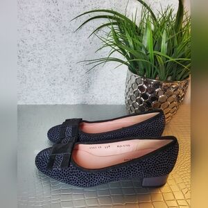 Ferca 81 NWOB Animal Print Suede Leather Italian Made Pump Short Gray& Black